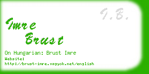 imre brust business card